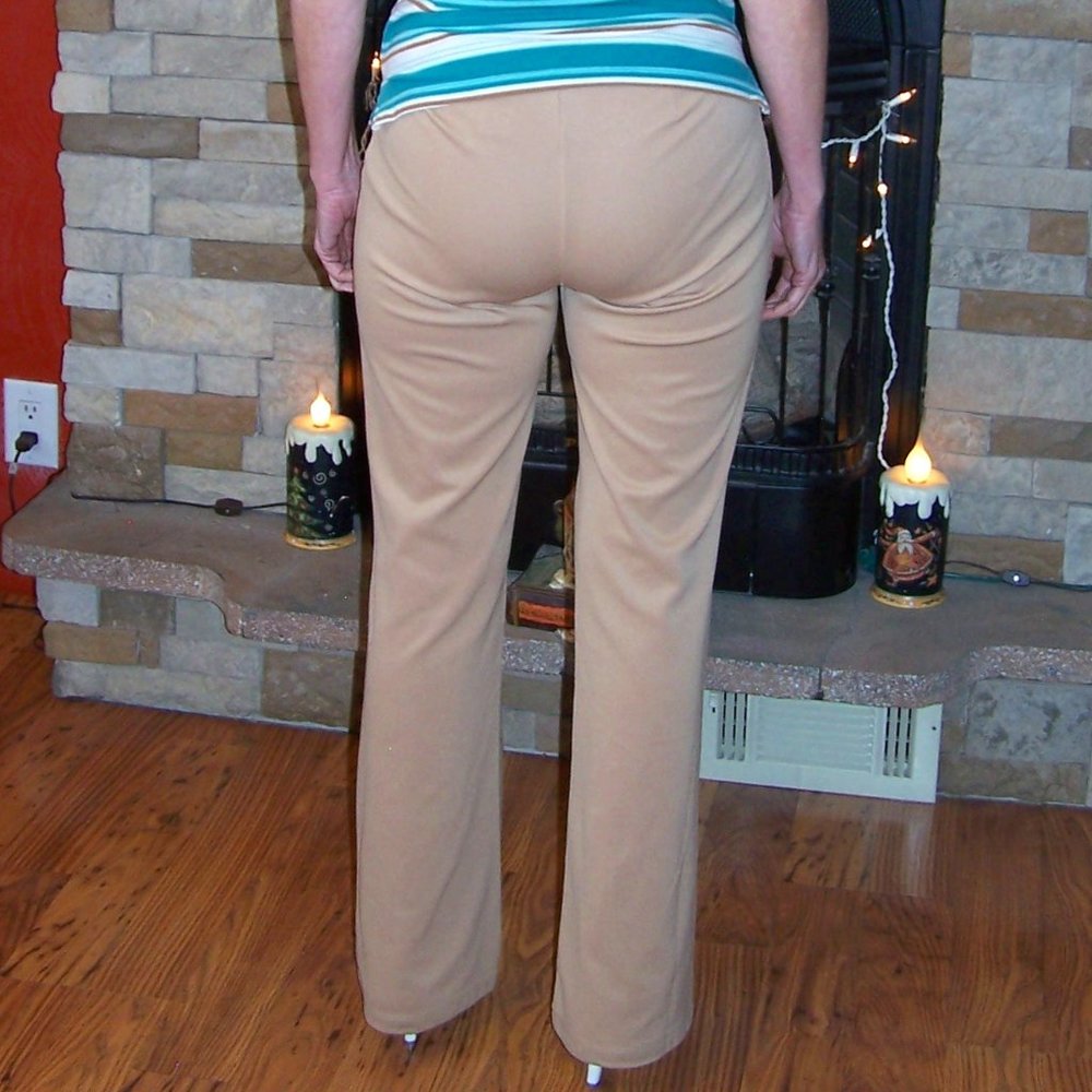 EXPRESS    VINTAGE  LIGHT TAN   POCKETLESS  STRETCH DRESS PANTS   5/6 - Picture 4 of 6